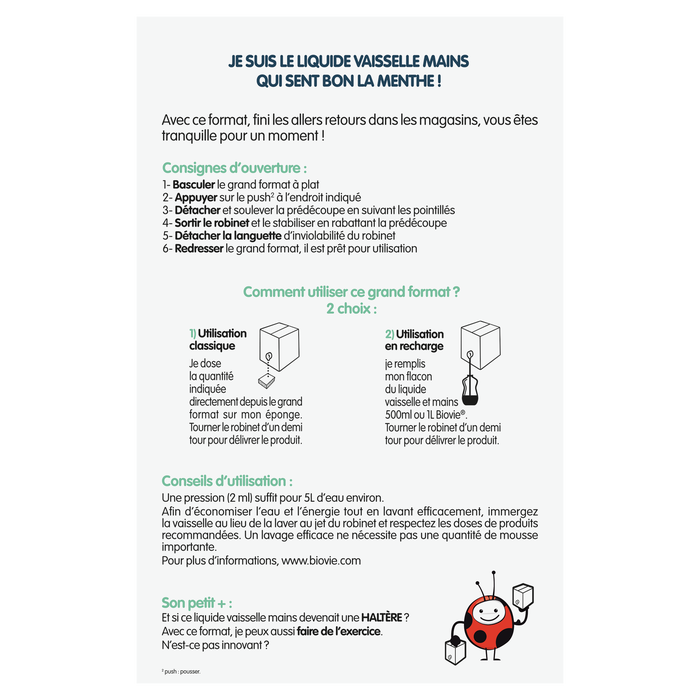 Boho Cosmetics Vente Vaisselle Et Mains Aux Huiles Essentielles De Menthe Citron Bio Super Dégraissant - Grand Format - Vaisselle Mains