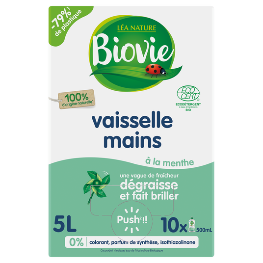 boho cosmetics Vente Vaisselle et mains aux huiles essentielles de menthe citron bio super dégraissant - Grand Format - Vaisselle mains