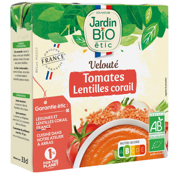 Boho Cosmetics Vente Velouté Tomate Lentilles Corail - Soupes