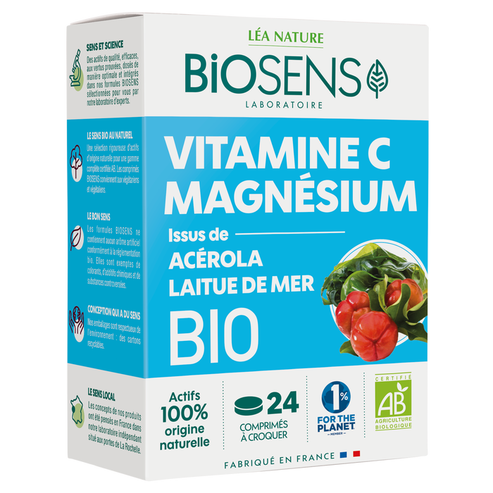 Boho Cosmetics Vitamine C Magnésium Laitue De Mer Acérola 24 Comprimés- BIOSENS