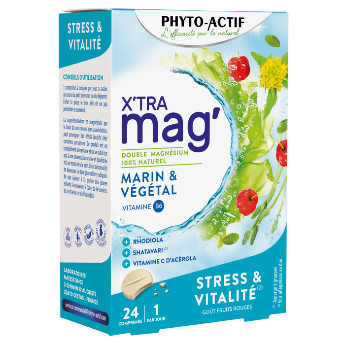 Boho Cosmetics X'TRA MAG Stress & Vitalité 24 Comprimés - Phyto-Actif