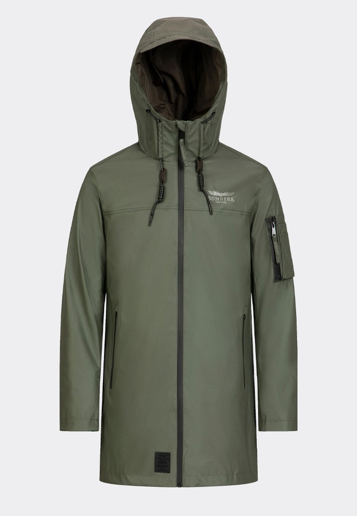 Bombers Original DJINN UNISEX : Veste Imperméable Mi-longue à Capuche