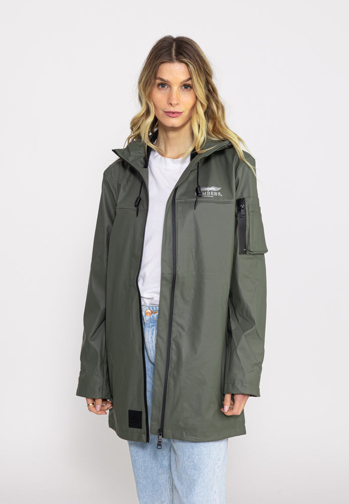 Bombers Original DJINN UNISEX : Veste Imperméable Mi-longue à Capuche