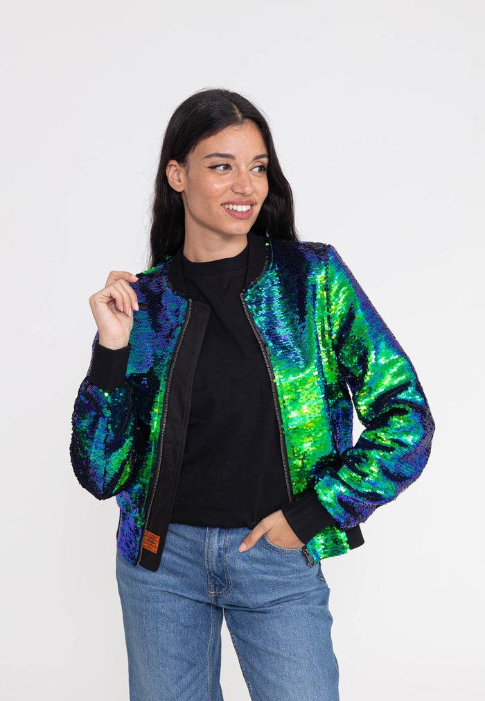 Bombers Original GLITTER WOMEN - Blouson Court à Sequins