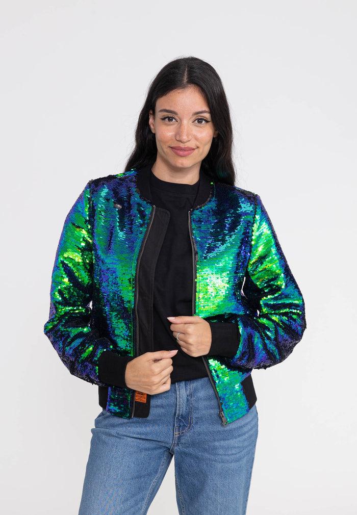 Bombers Original GLITTER WOMEN - Blouson Court à Sequins
