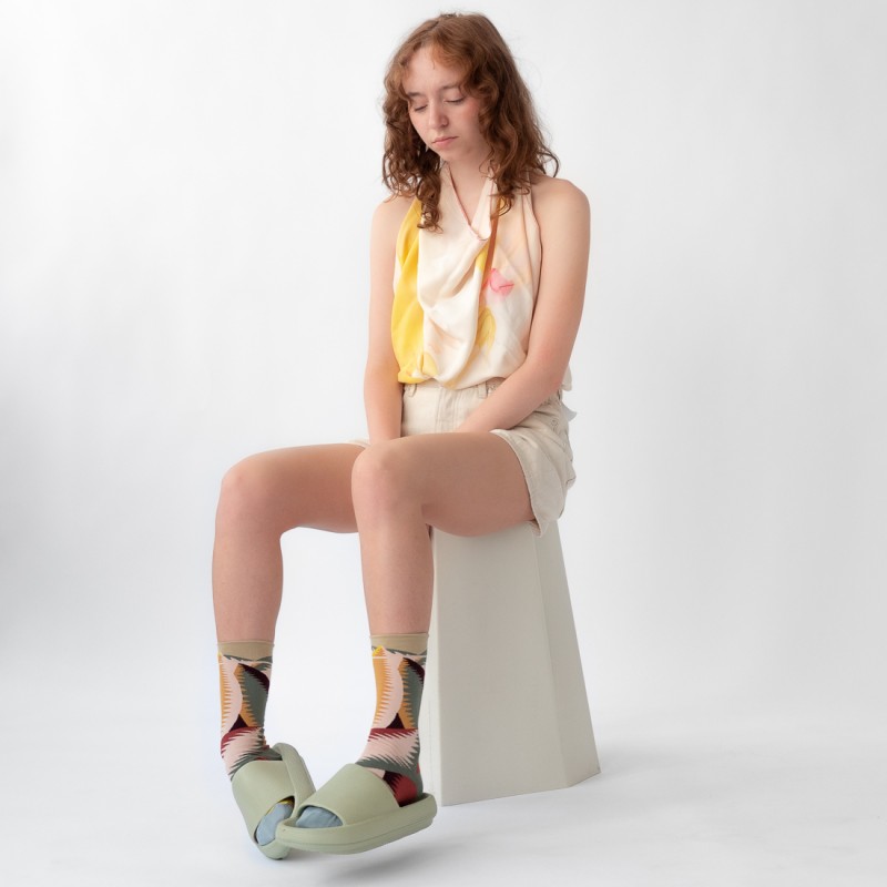 Bonne Maison Chaussette Abstrait Naturel