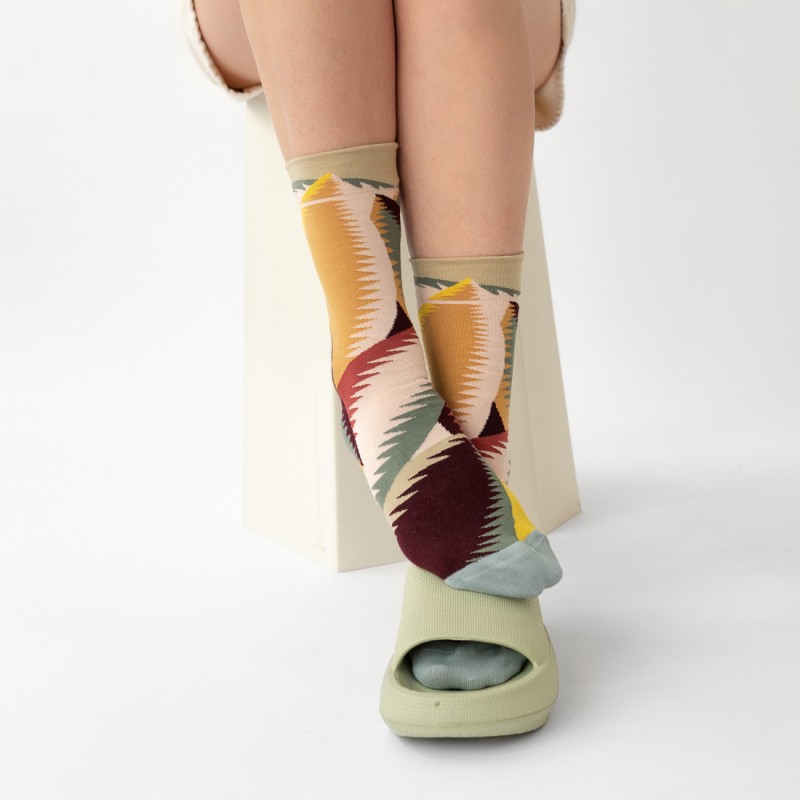 Bonne Maison Chaussette Abstrait Naturel