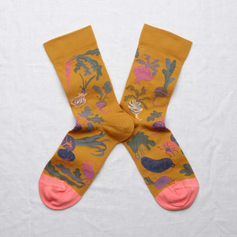Bonne Maison Chaussette Betterave Ocre