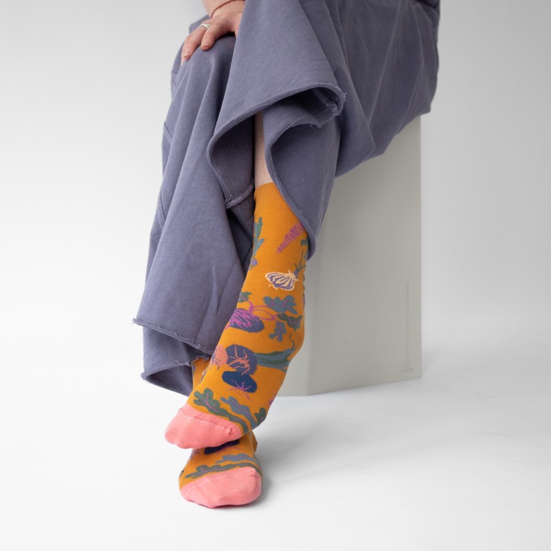 Bonne Maison Chaussette Betterave Ocre