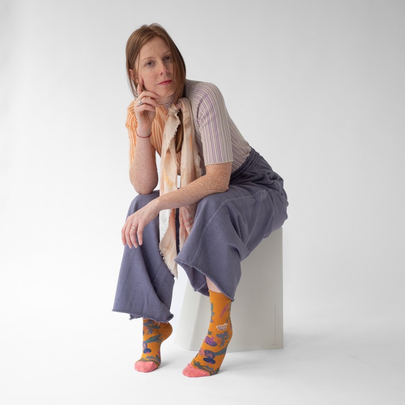 bonne maison Chaussette Betterave Ocre