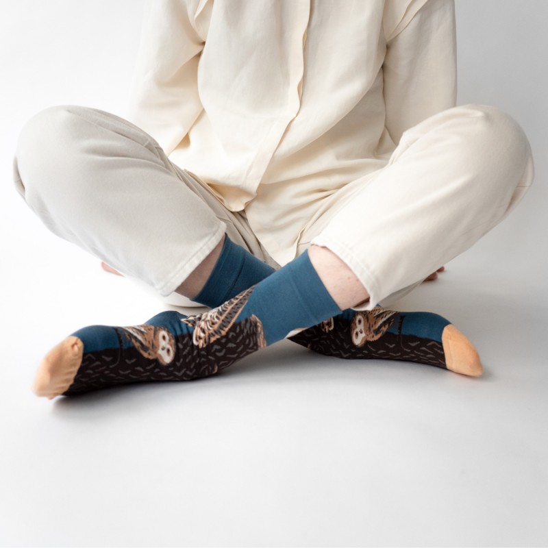 Bonne Maison Chaussette Chouette Abysse