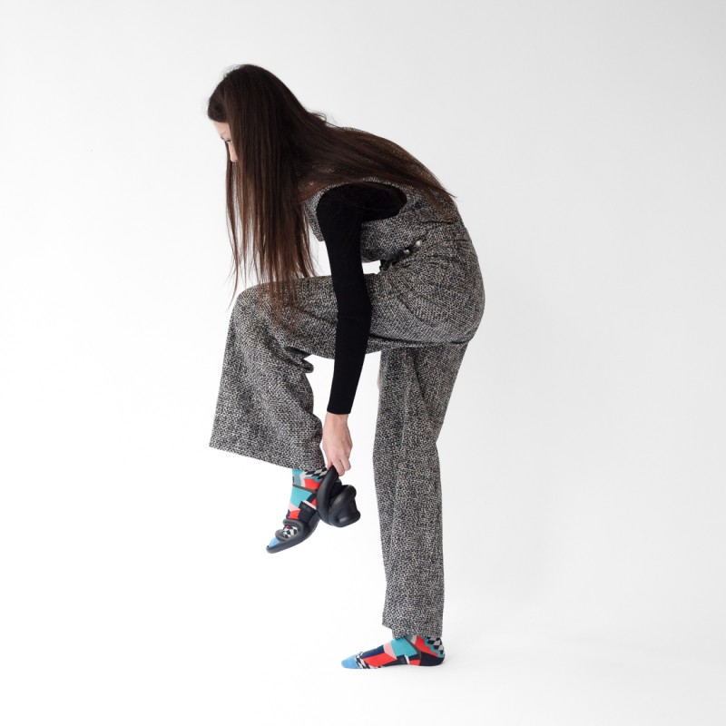 Bonne Maison Chaussette Décor Bleu Foncé