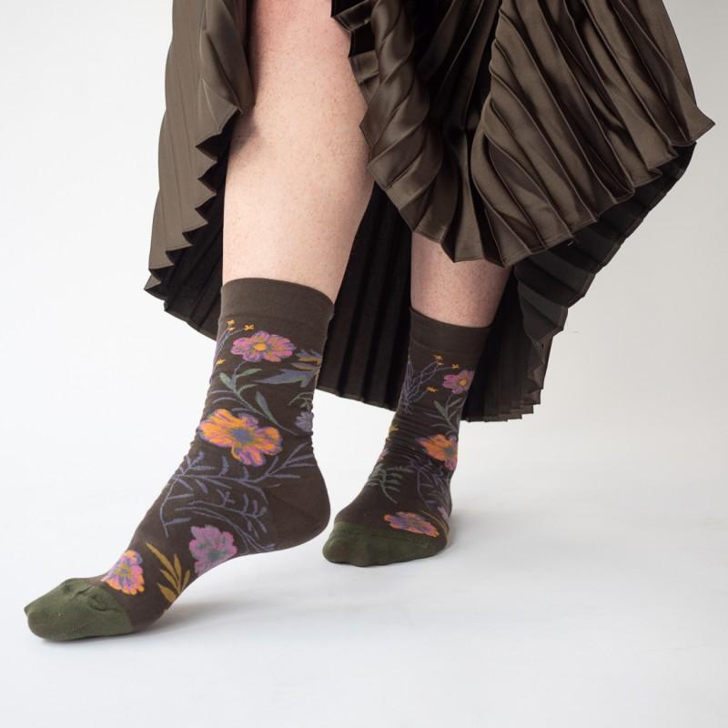 Bonne Maison Chaussette Herbier Terre D'Ombre