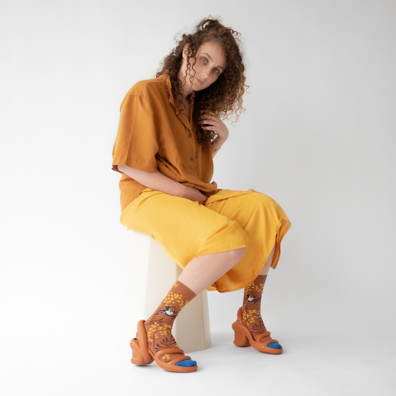Bonne Maison Chaussette Mimosas Caramel