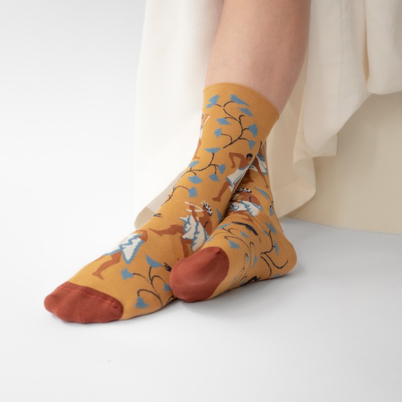 Bonne Maison Chaussette Musiciens Ocre