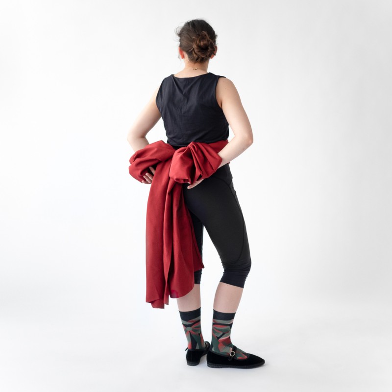 bonne maison Chaussette Nœud Faux Noir