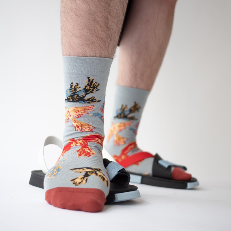 Bonne Maison Chaussette Oiseaux Pluie