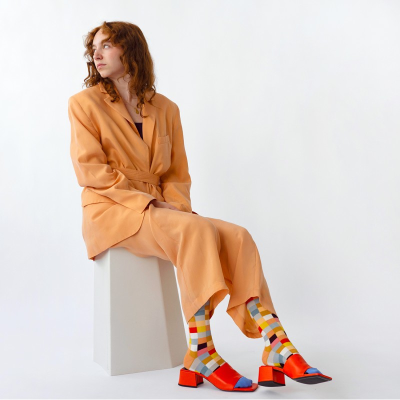 Bonne Maison Chaussette Pixels Multico