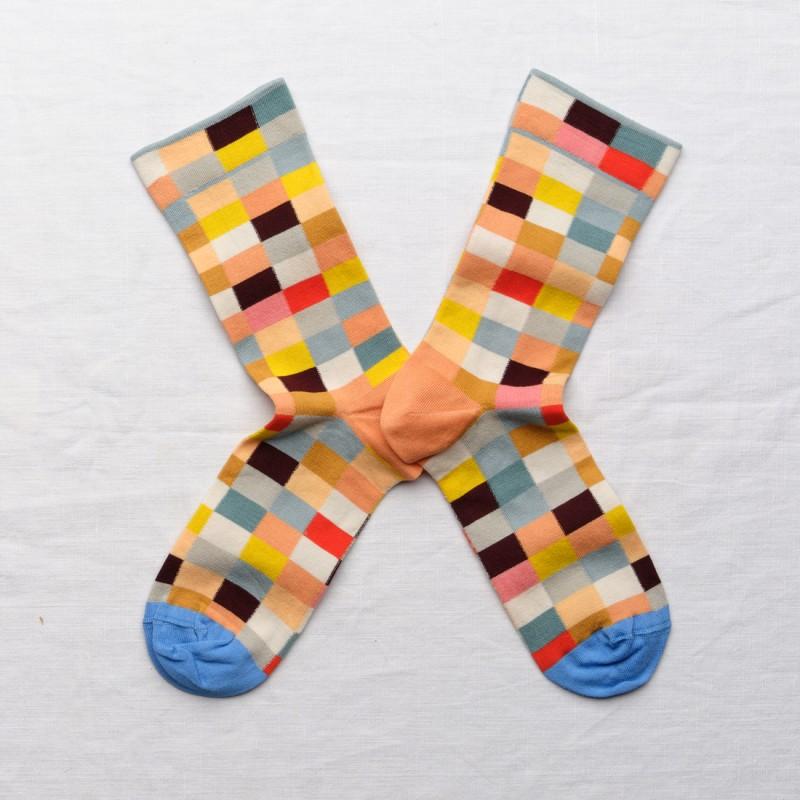 bonne maison Chaussette Pixels Multico