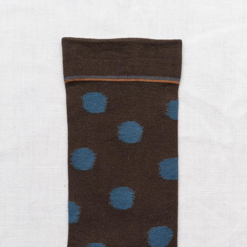 Bonne Maison Chaussette Pois Terre D'Ombre