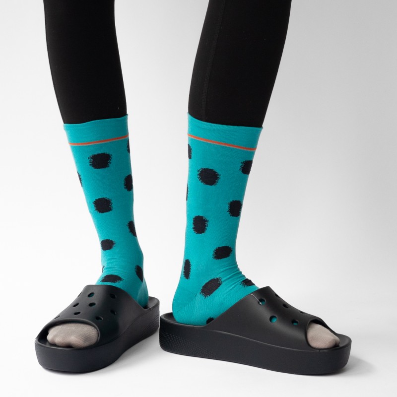Bonne Maison Chaussette Pois Viridien