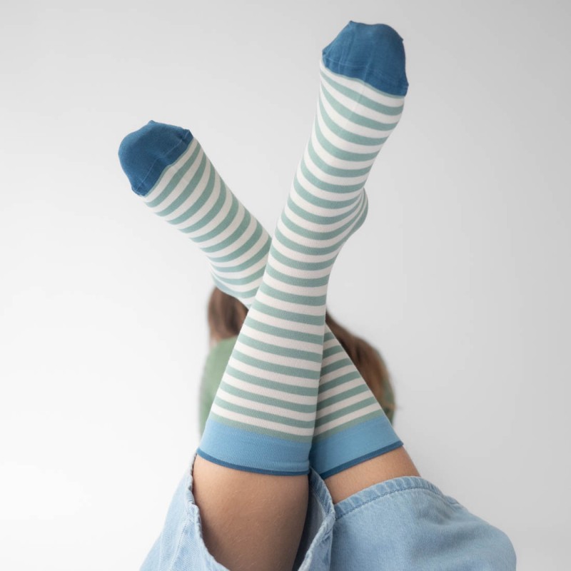 Bonne Maison Chaussette Rayée Mer