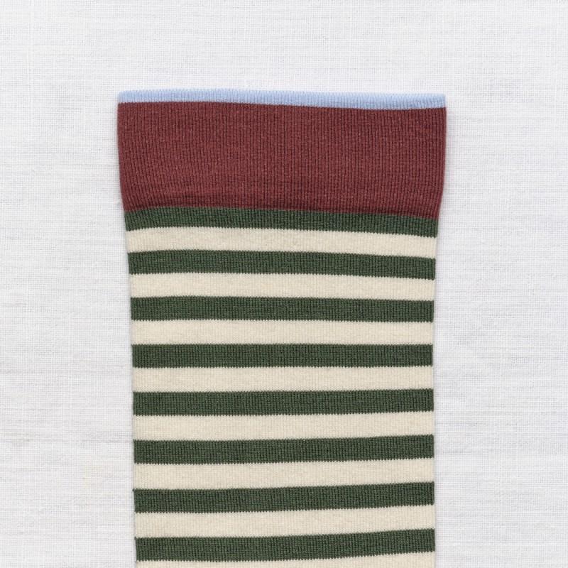 Bonne Maison Chaussette Rayure Épicéa