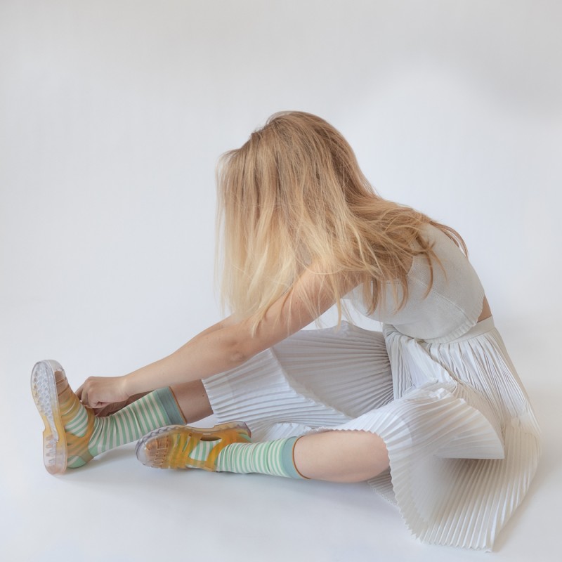 Bonne Maison Chaussette Rayure Lichen