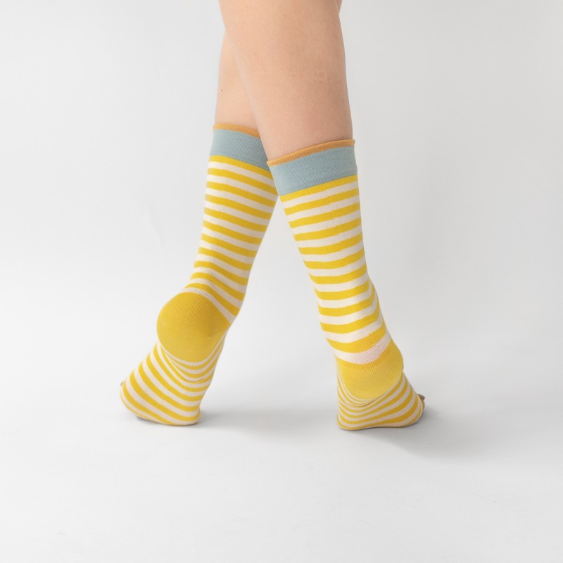 Bonne Maison Chaussette Rayure Sulfure