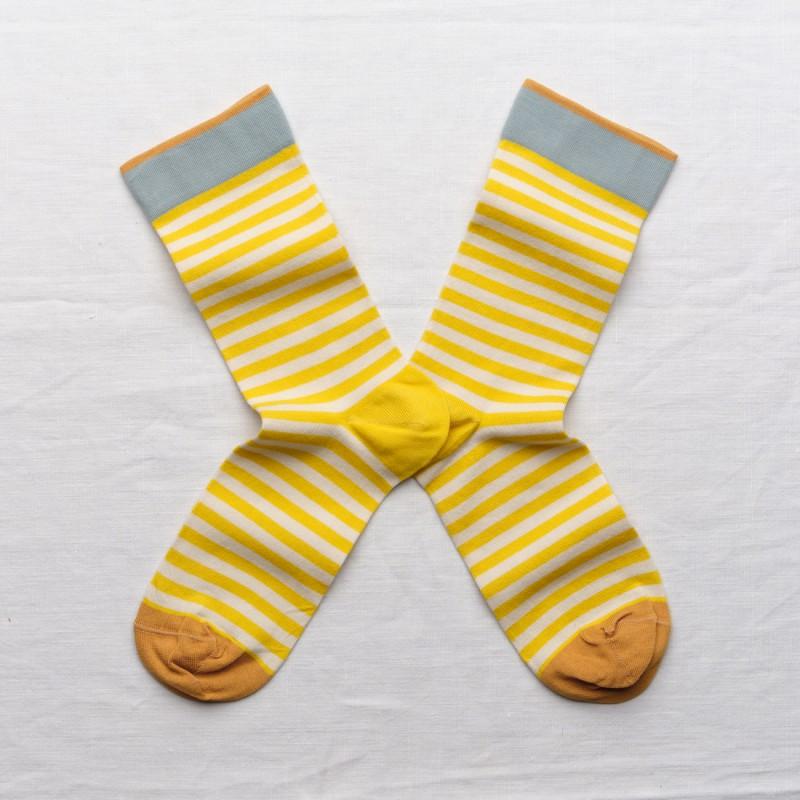 Bonne Maison Chaussette Rayure Sulfure