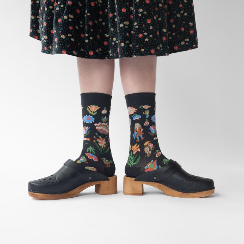 Bonne Maison Chaussette Tapisserie Noir