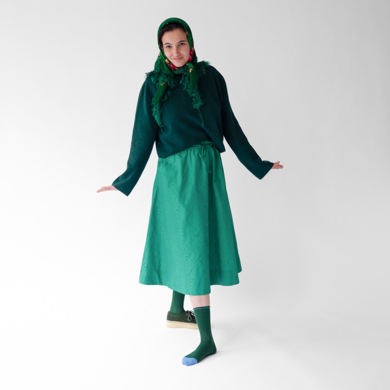 Bonne Maison Chaussette Uni Forêt