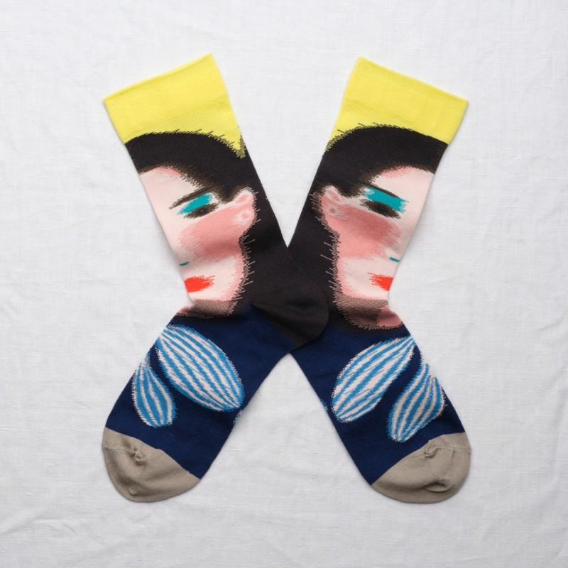Bonne Maison Chaussette Visage Canari