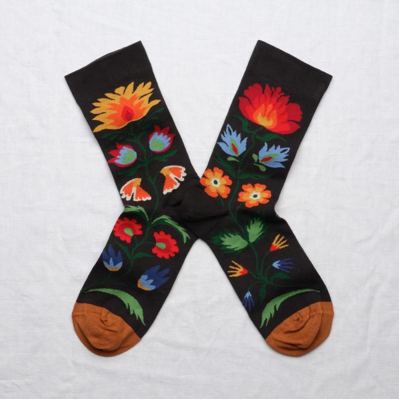 Bonne Maison Chaussettes Bouquet Faux Noir