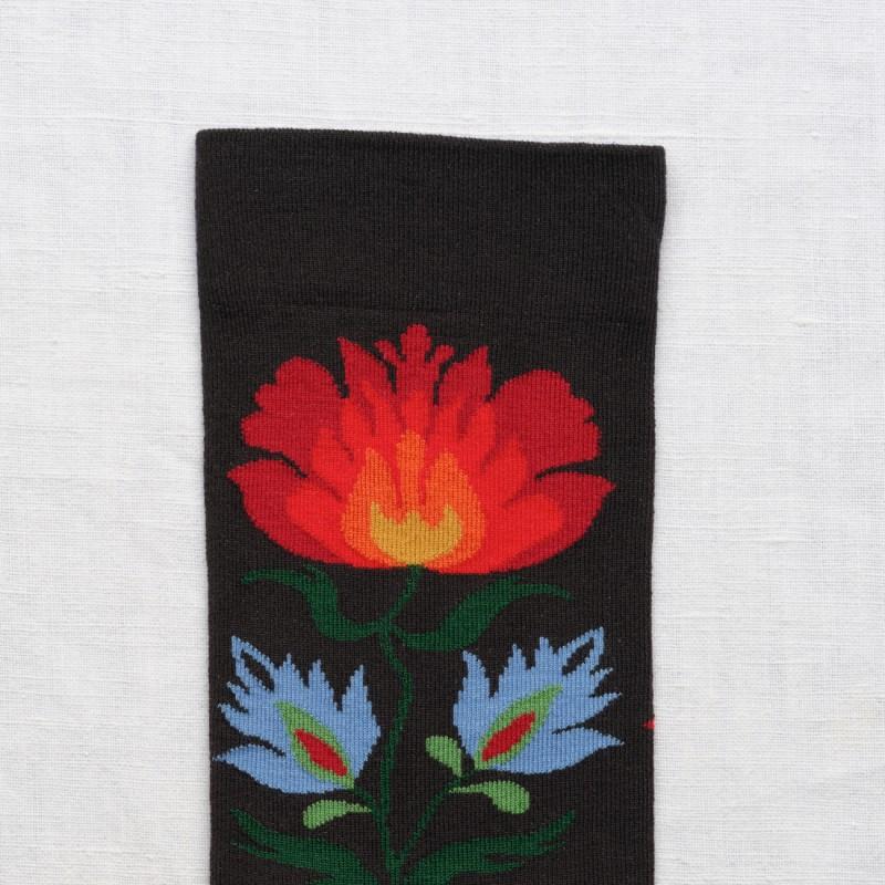 Bonne Maison Chaussettes Bouquet Faux Noir