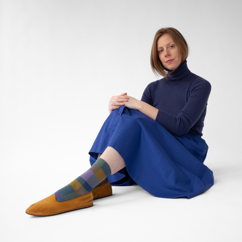 bonne maison Chaussettes carreaux Nocturne