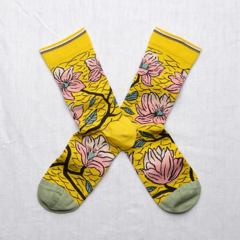 Bonne Maison Chaussettes Fleurs Sulfure
