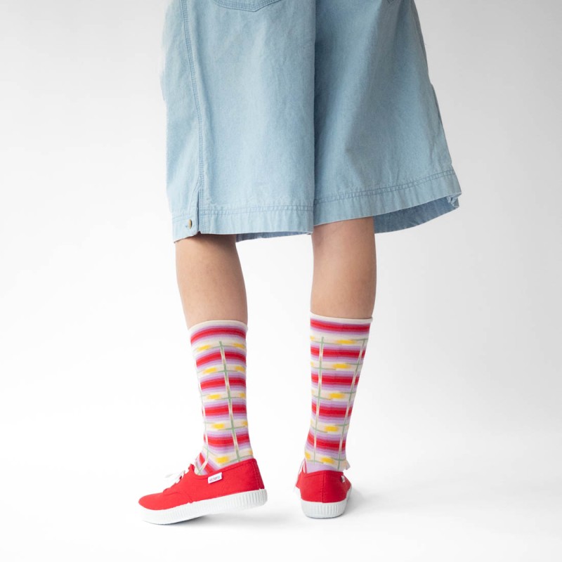 Bonne Maison Chaussettes Ikat Multico