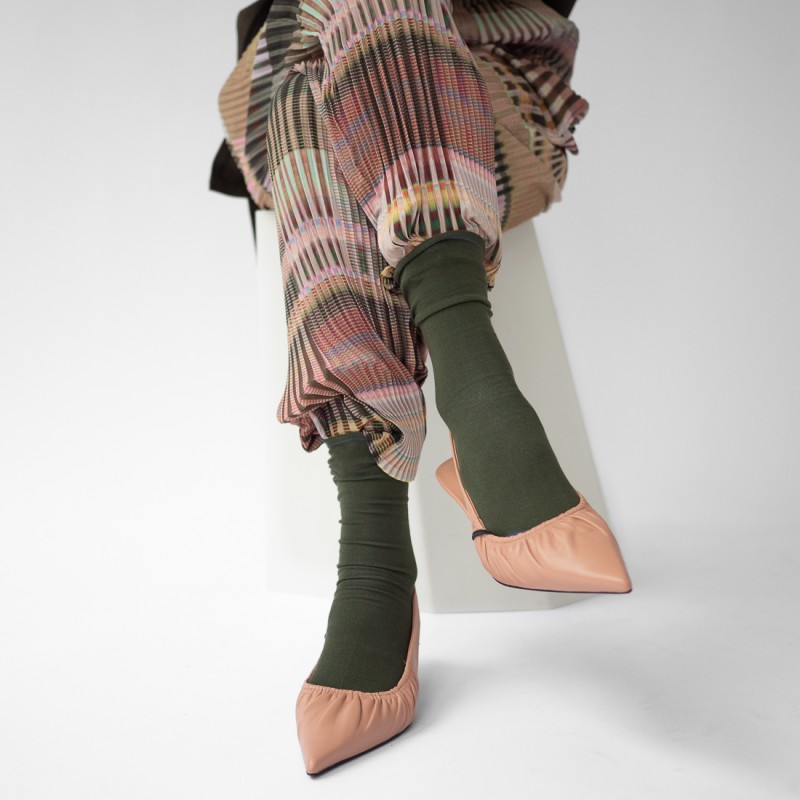 Bonne Maison Chaussettes Kaki