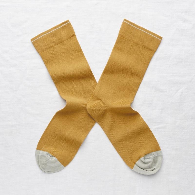 bonne maison Chaussettes Ocre