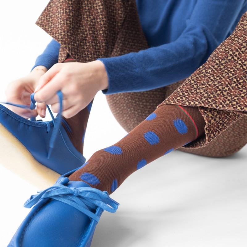 Bonne Maison Chaussettes Pois Bleu