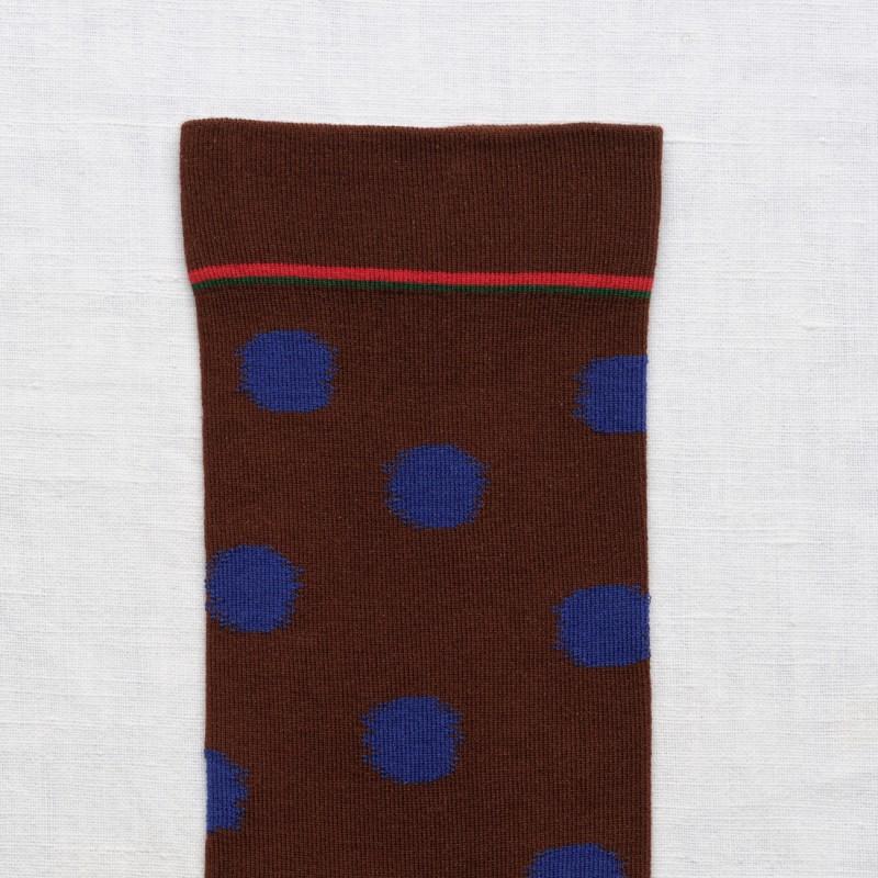 Bonne Maison Chaussettes Pois Bleu
