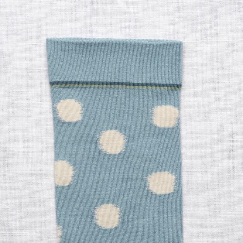 Bonne Maison Chaussettes Pois Bleue