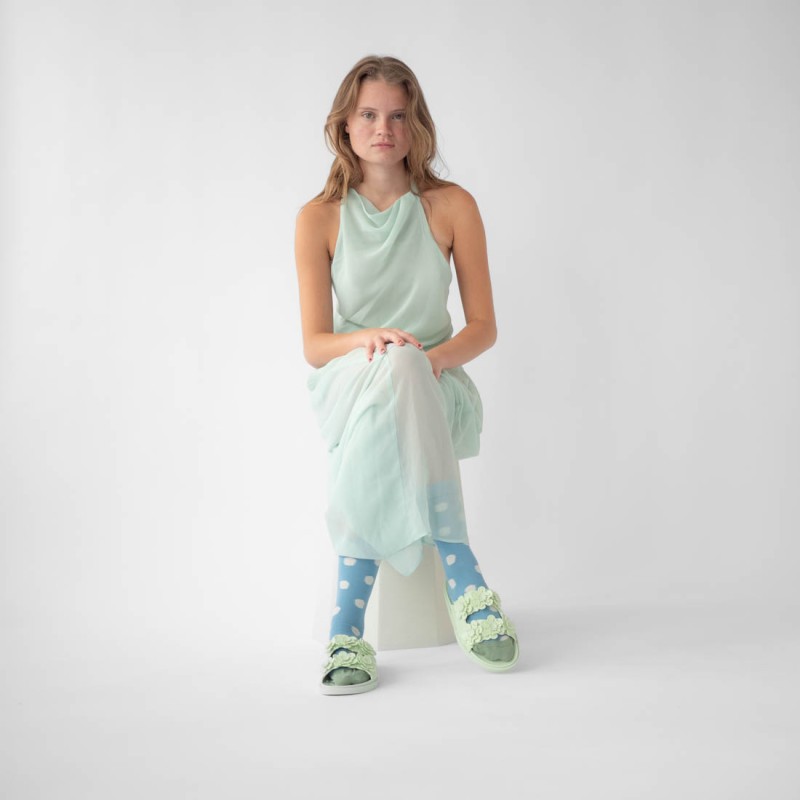 Bonne Maison Chaussettes Pois Bleue