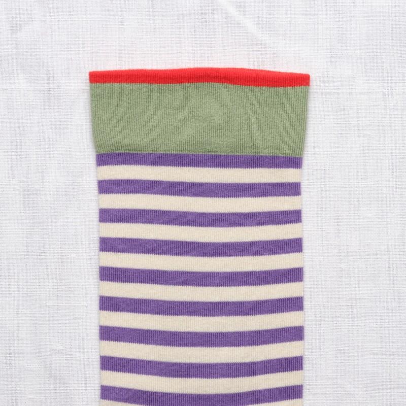 Bonne Maison Chaussettes Rayures Iris