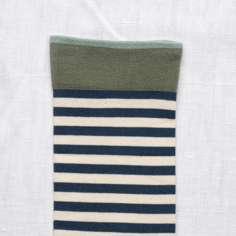 Bonne Maison Chaussettes Rayures Marine