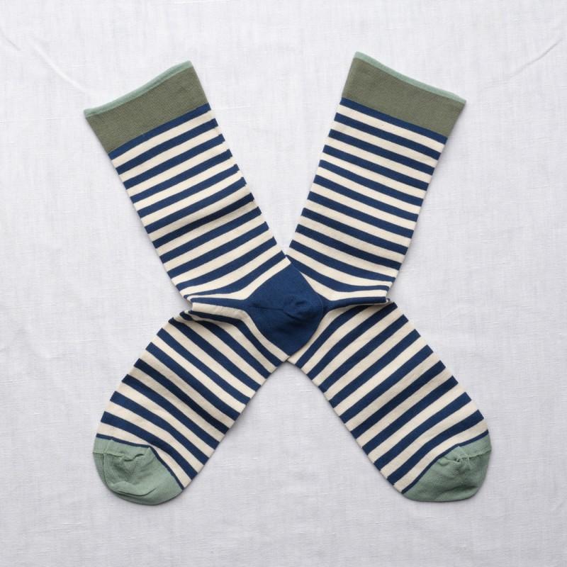 bonne maison Chaussettes Rayures Marine
