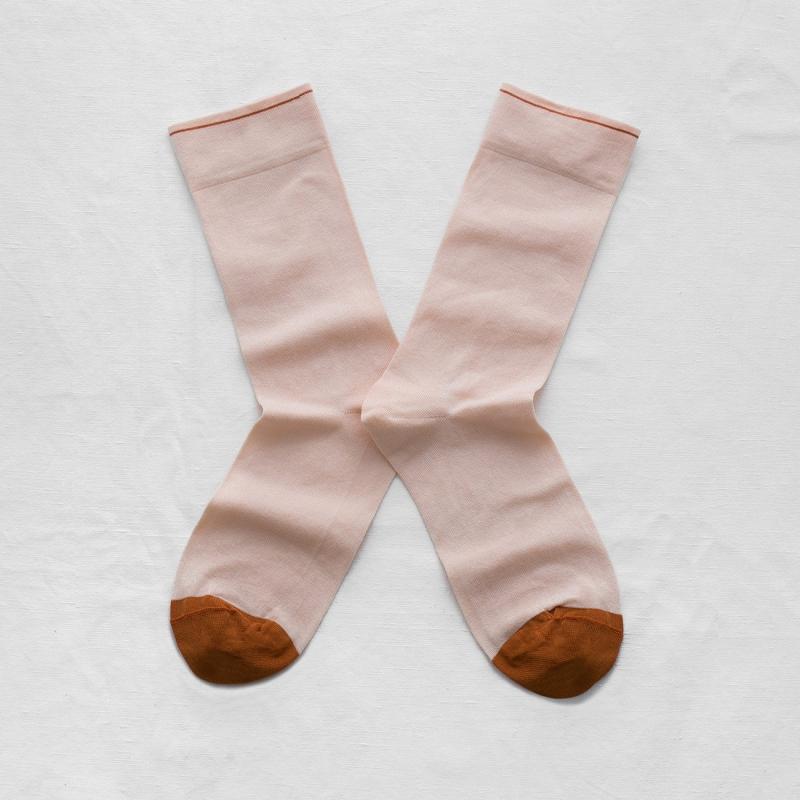 bonne maison Chaussettes Rose Bouton