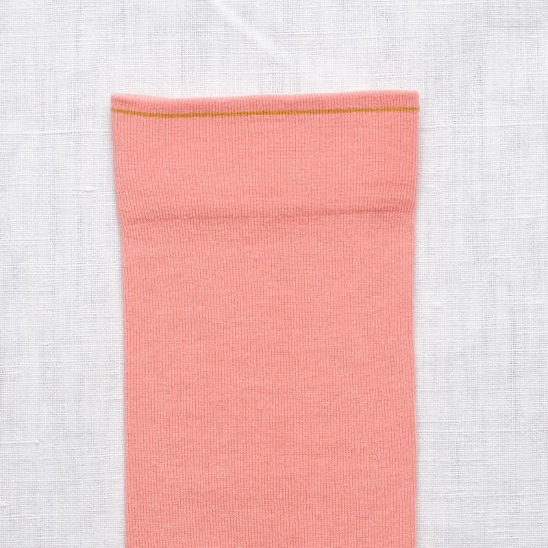 Bonne Maison Chaussettes Unies Rose Pêche