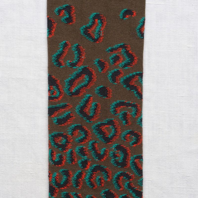 Bonne Maison Mi-Bas Léopard Kaki